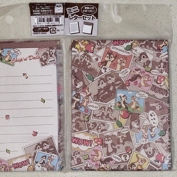 Sun-Star Disney Chip 'N Dale mini letter set - Picture 1 of 2